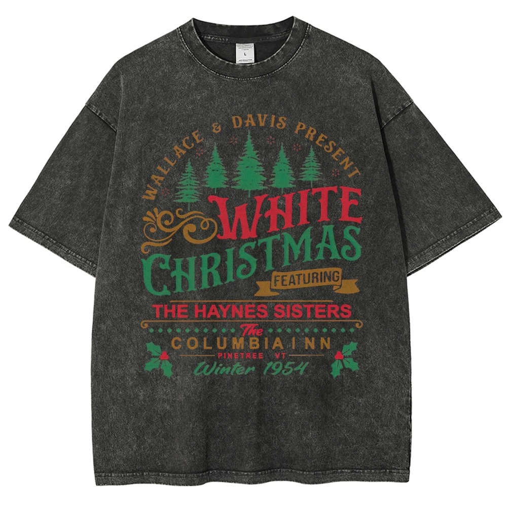 Vintage Holiday Showcase: White Christmas Graphic Washed T-Shirt