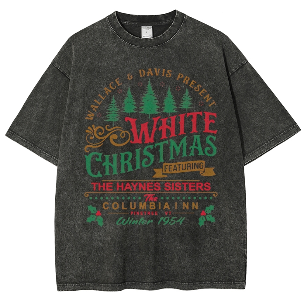 Vintage Holiday Showcase: White Christmas Graphic Washed T-Shirt