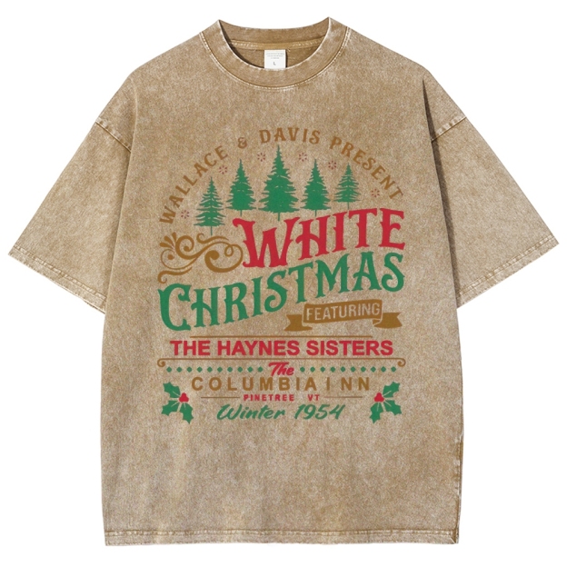 Vintage Holiday Showcase: White Christmas Graphic Washed T-Shirt