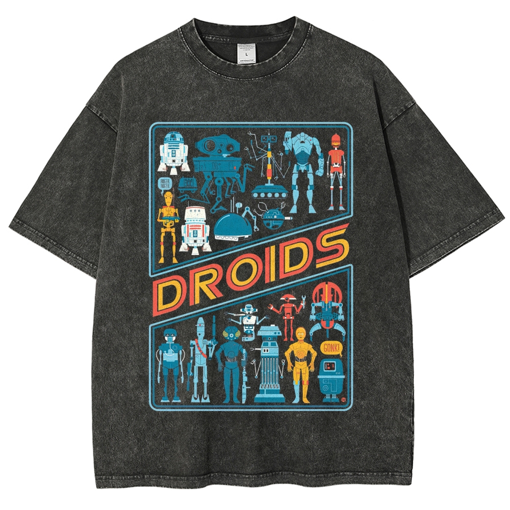 Retro Droid Collection Graphic Washed T-Shirt