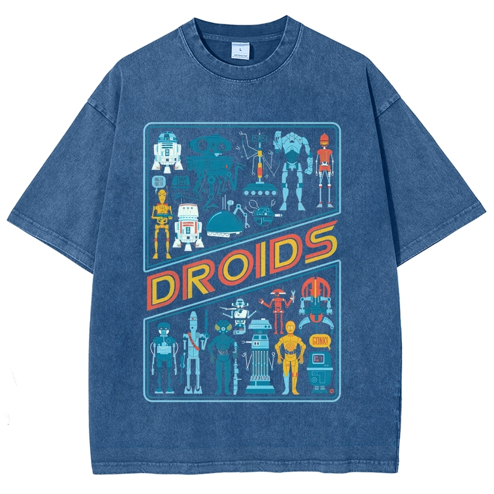Retro Droid Collection Graphic Washed T-Shirt