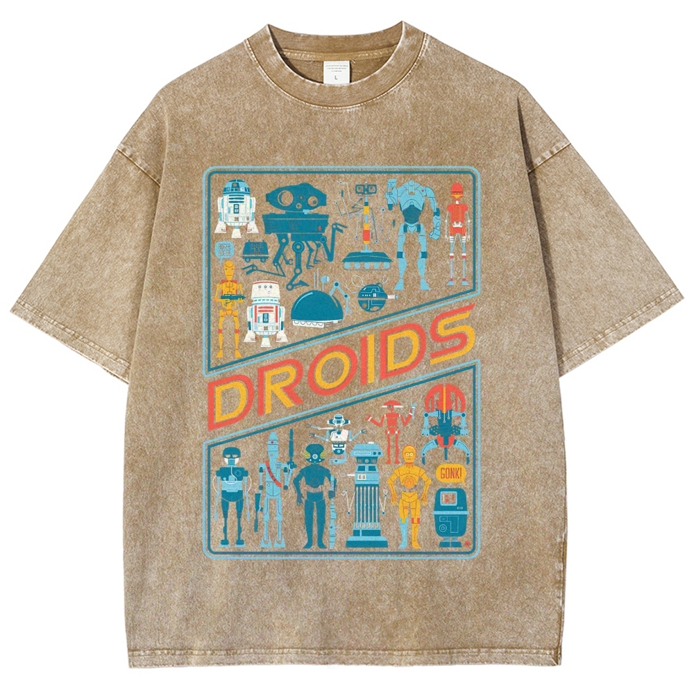 Retro Droid Collection Graphic Washed T-Shirt