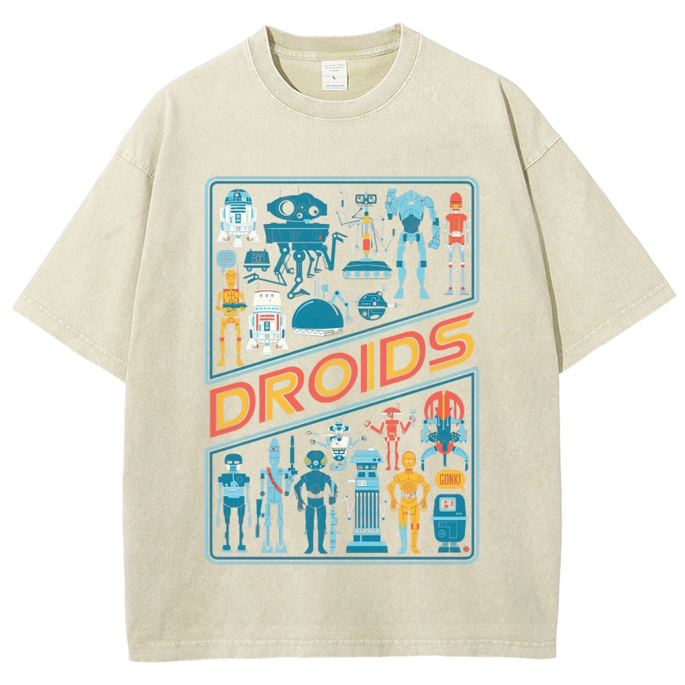 Retro Droid Collection Graphic Washed T-Shirt