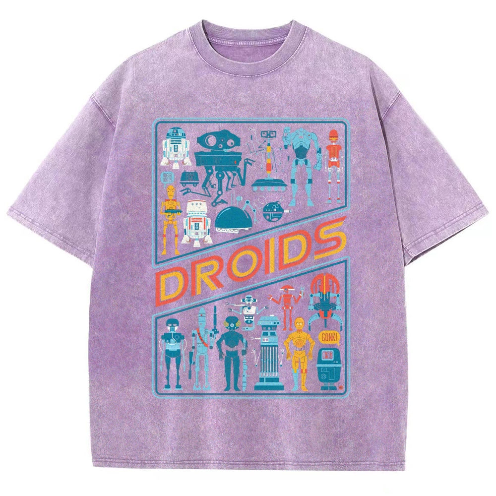 Retro Droid Collection Graphic Washed T-Shirt