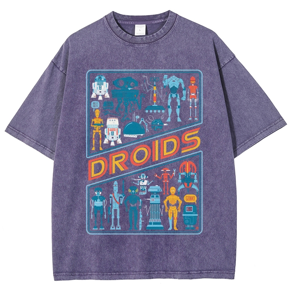 Retro Droid Collection Graphic Washed T-Shirt