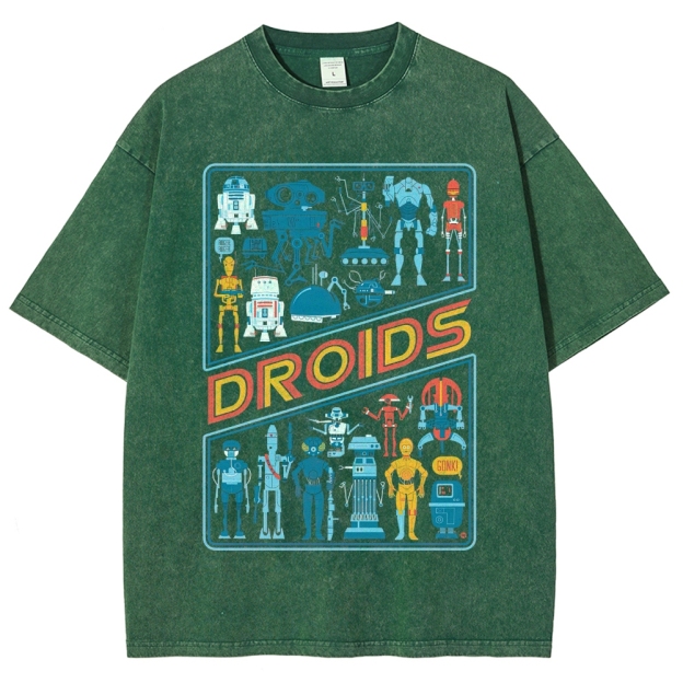 Retro Droid Collection Graphic Washed T-Shirt