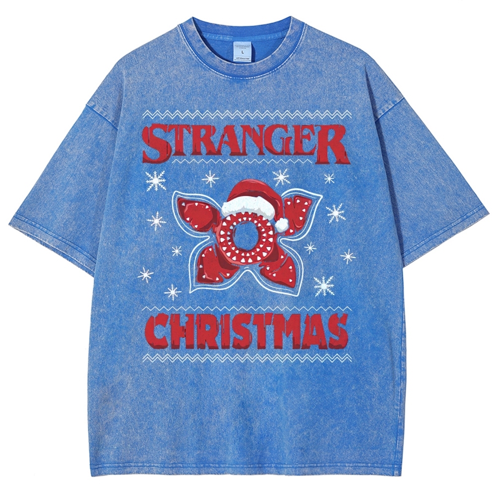 Man-eating Flower Christmas Washed T-Shirt