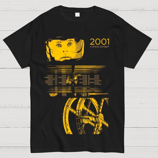 2001 Space Odyssey Retro Sci-Fi Graphic Cotton T-shirt