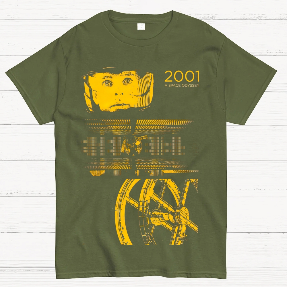 2001 Space Odyssey Retro Sci-Fi Graphic Cotton T-shirt
