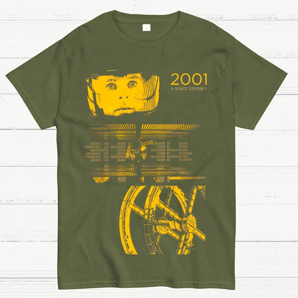 2001 Space Odyssey Retro Sci-Fi Graphic Cotton T-shirt