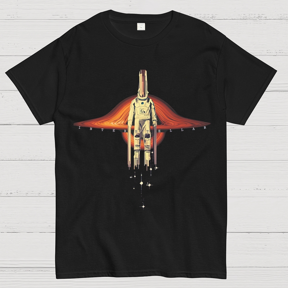Falling Astronaut Wormhole Cotton T-shirt 