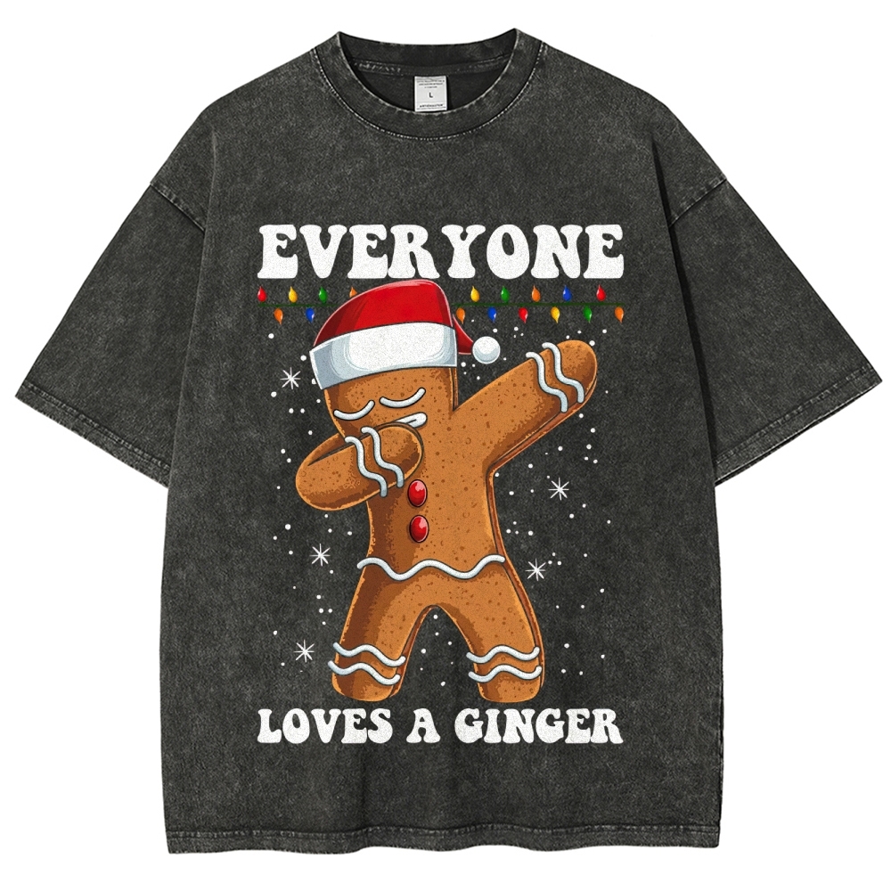 Holiday Ginger Dance Pun Graphic Washed T-Shirt