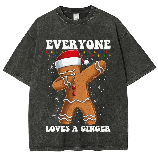 Holiday Ginger Dance Pun Graphic Washed T-Shirt