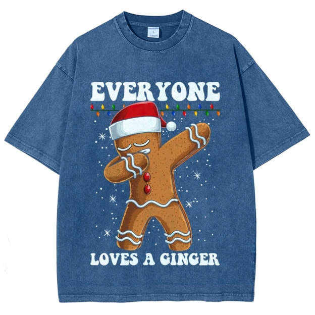 Holiday Ginger Dance Pun Graphic Washed T-Shirt