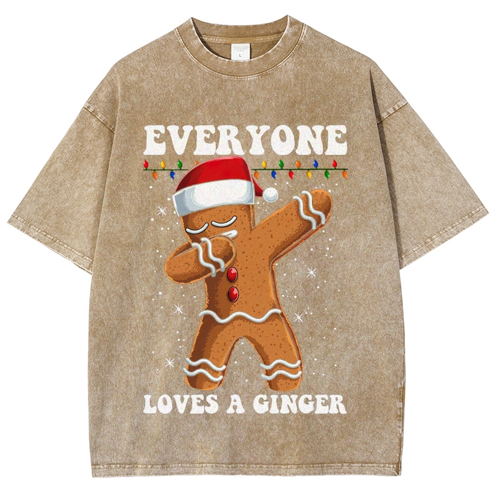 Holiday Ginger Dance Pun Graphic Washed T-Shirt