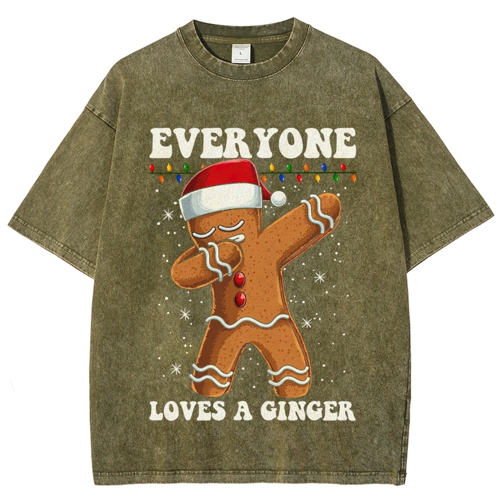 Holiday Ginger Dance Pun Graphic Washed T-Shirt
