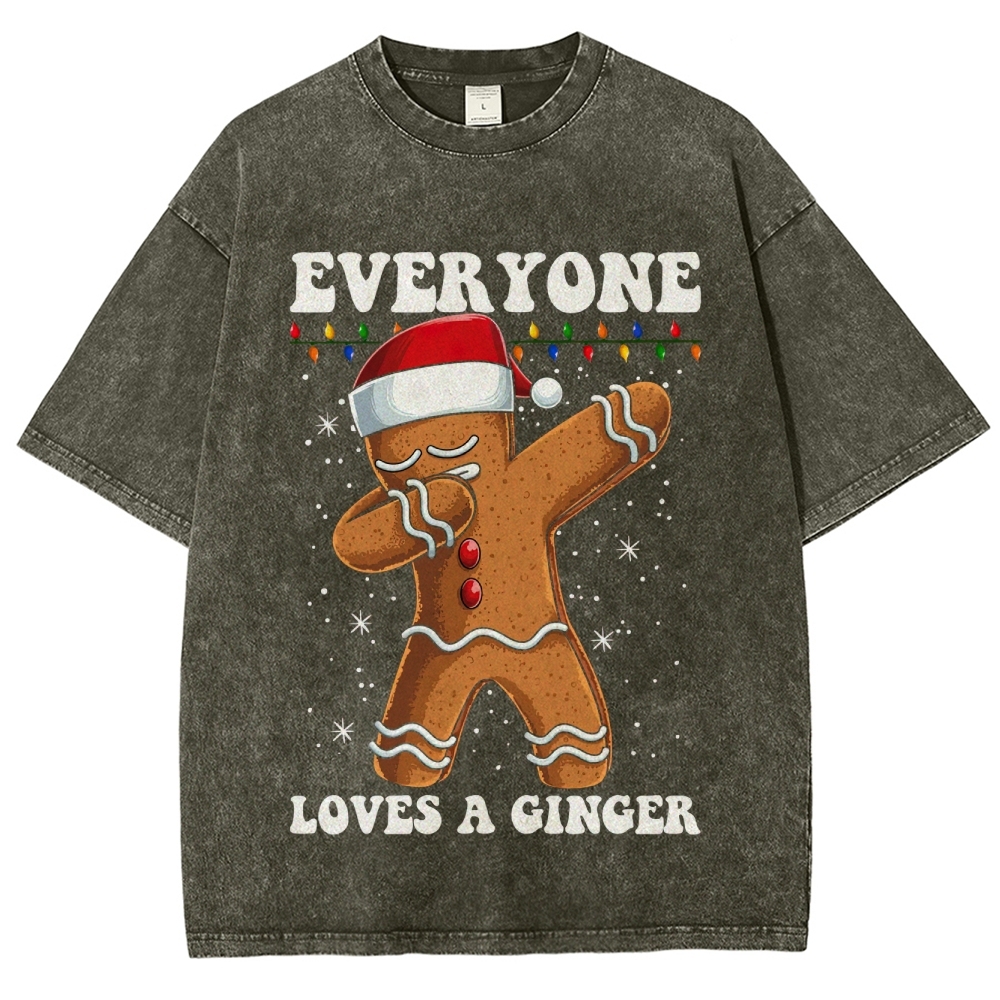Holiday Ginger Dance Pun Graphic Washed T-Shirt