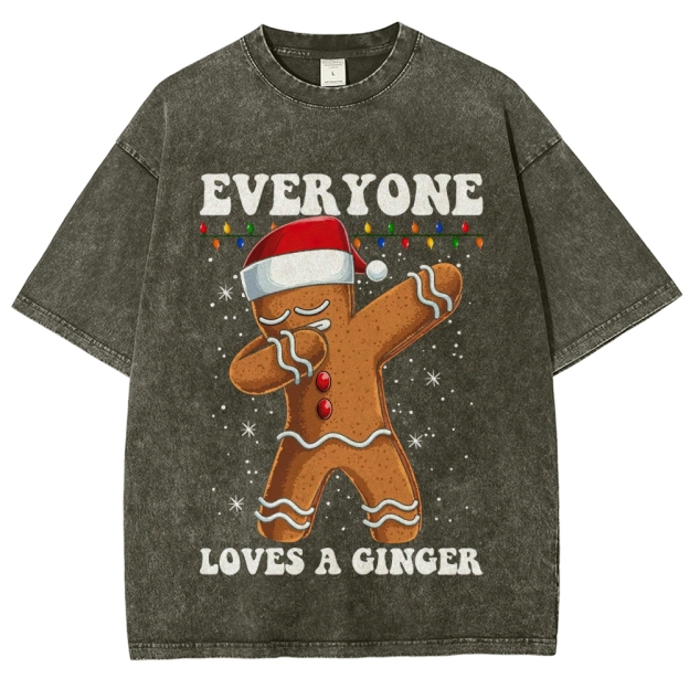 Holiday Ginger Dance Pun Graphic Washed T-Shirt