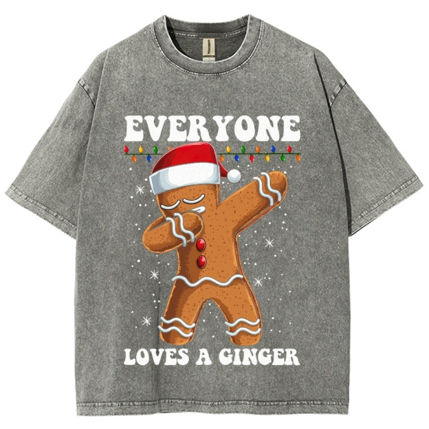 Holiday Ginger Dance Pun Graphic Washed T-Shirt
