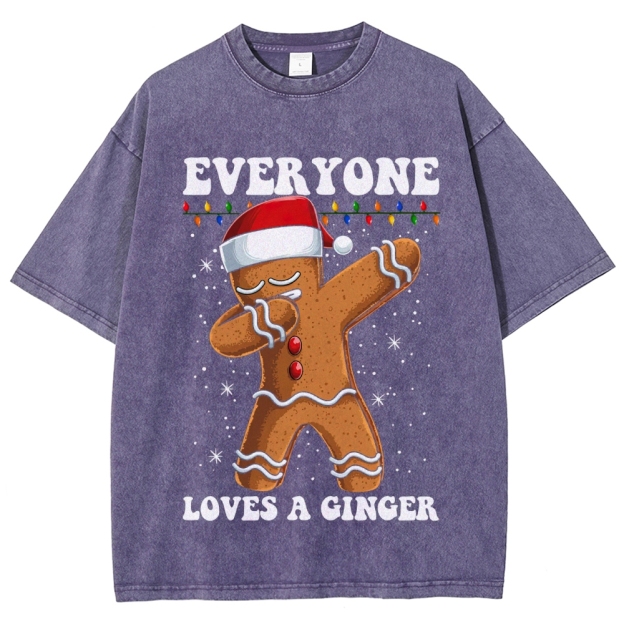Holiday Ginger Dance Pun Graphic Washed T-Shirt