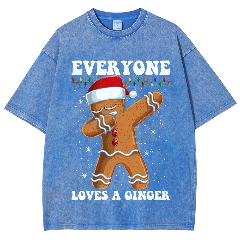 Holiday Ginger Dance Pun Graphic Washed T-Shirt