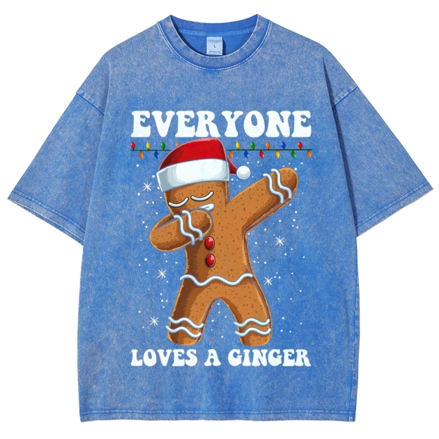 Holiday Ginger Dance Pun Graphic Washed T-Shirt