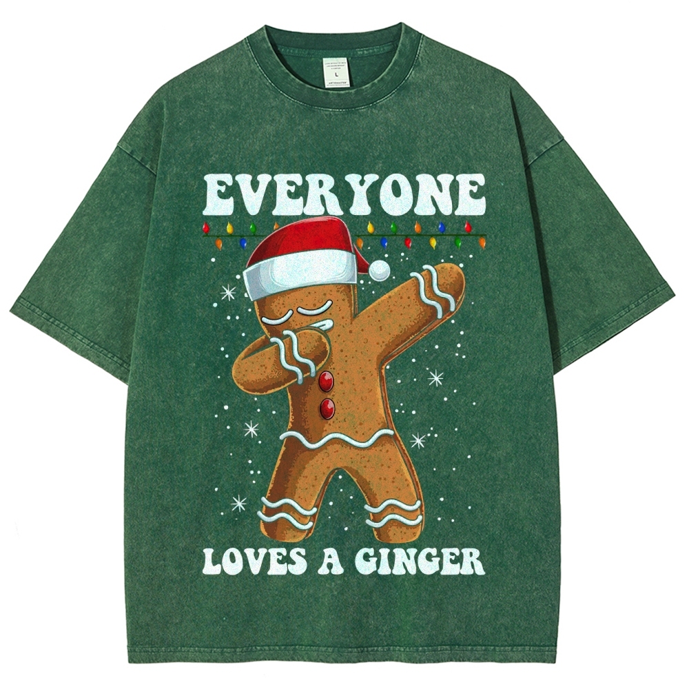 Holiday Ginger Dance Pun Graphic Washed T-Shirt