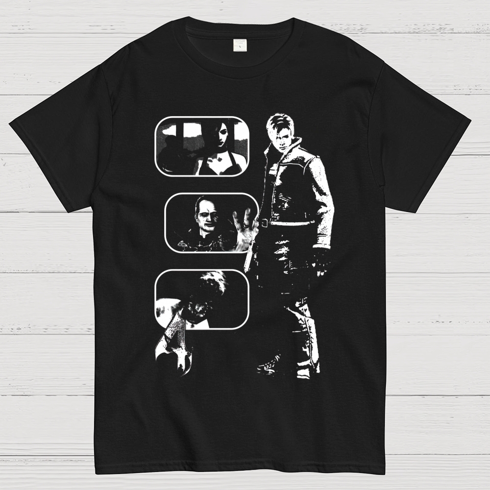 Fragmented Horror Portrait Cotton T-shirt