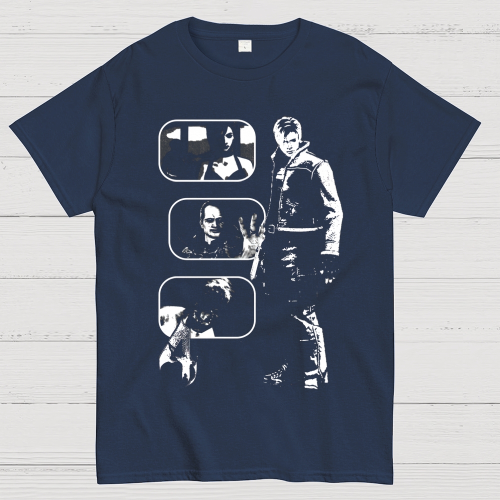 Fragmented Horror Portrait Cotton T-shirt