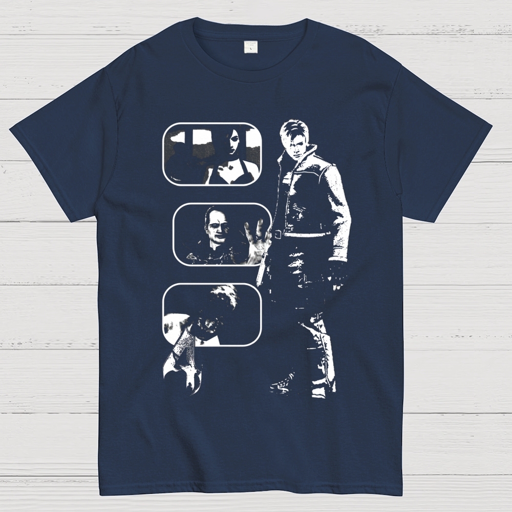 Fragmented Horror Portrait Cotton T-shirt