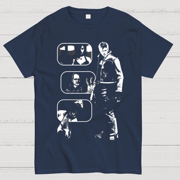 Fragmented Horror Portrait Cotton T-shirt