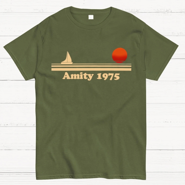 Vintage Coastal Minimalist Cotton T-shirt