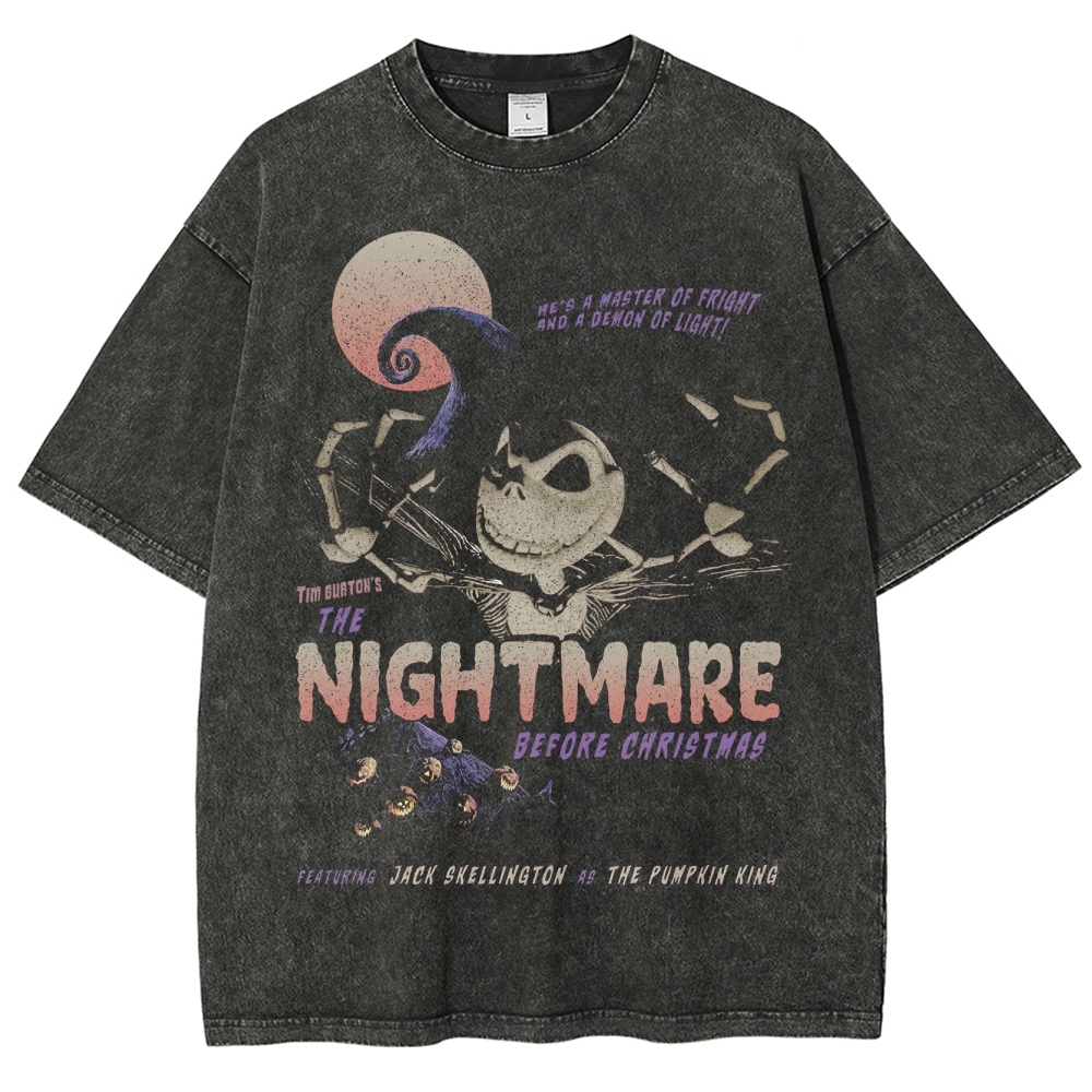 Pumpkin King Nightmare Before Holiday Graphic Washed T-Shirt