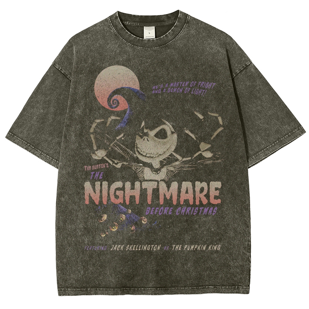 Pumpkin King Nightmare Before Holiday Graphic Washed T-Shirt