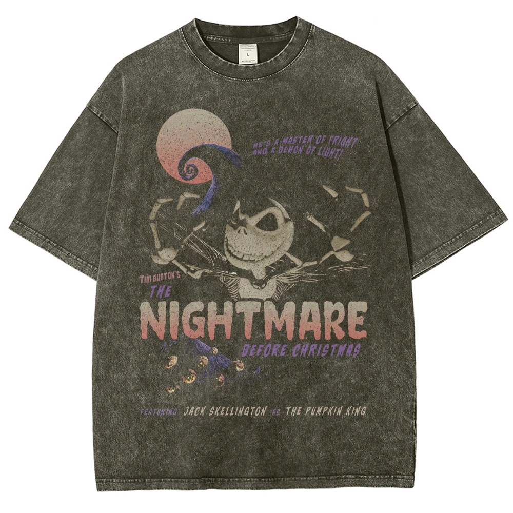 Pumpkin King Nightmare Before Holiday Graphic Washed T-Shirt