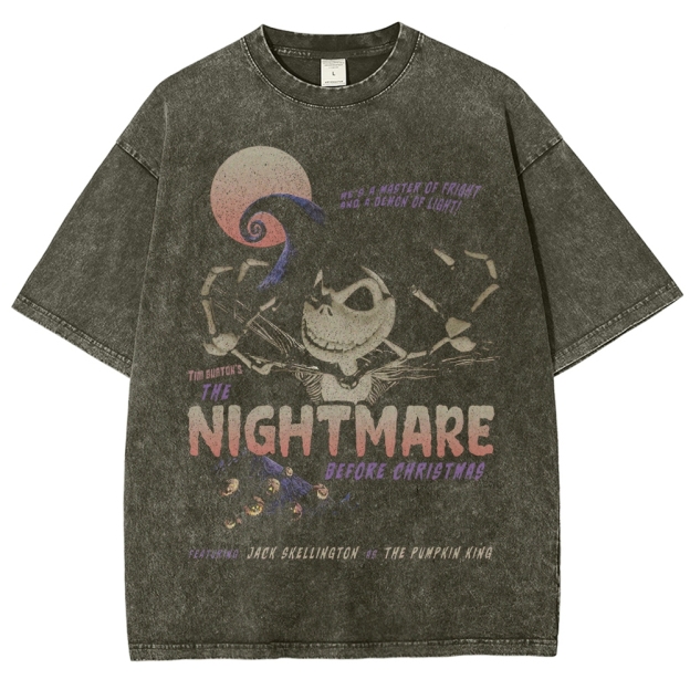 Pumpkin King Nightmare Before Holiday Graphic Washed T-Shirt