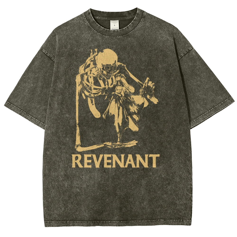 Gothic Skeleton Fusion Washed T-Shirt 