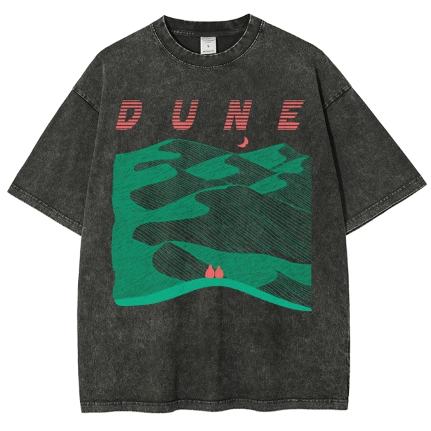 Abstract Desert Planet Washed T-Shirt 