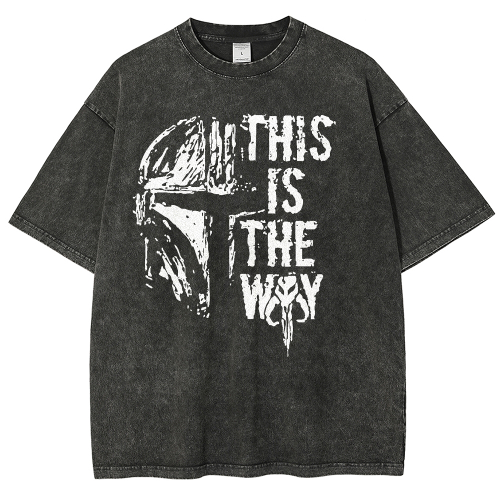 Sci-Fi Helmet & Code Washed T-Shirt 