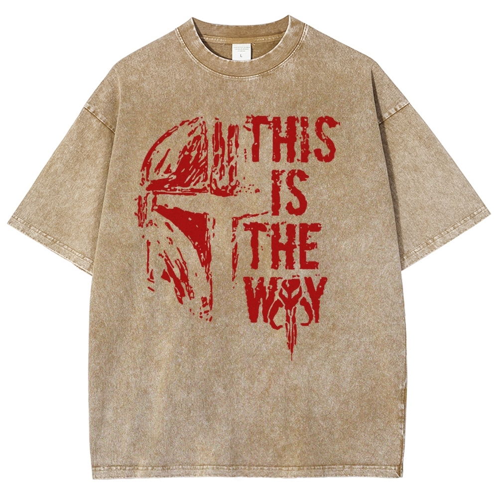 Sci-Fi Helmet & Code Washed T-Shirt 