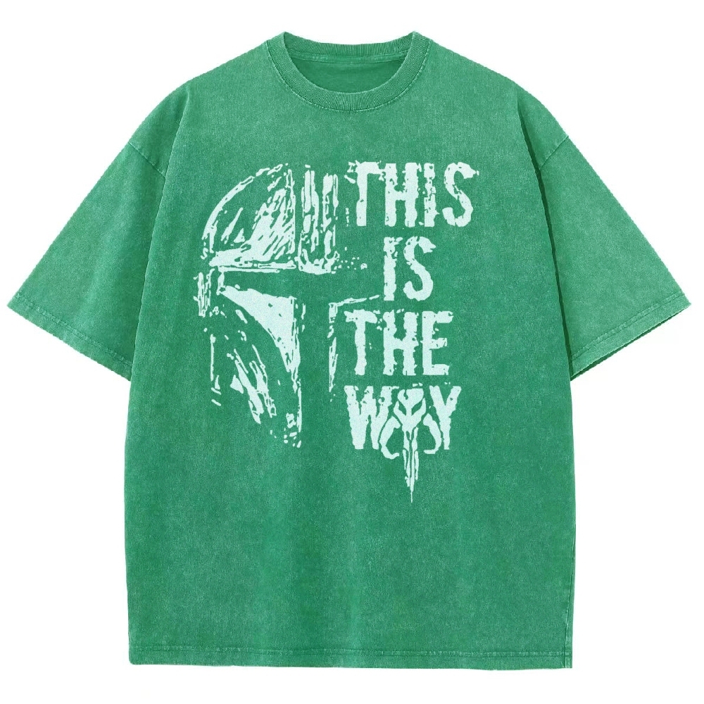 Sci-Fi Helmet & Code Washed T-Shirt 