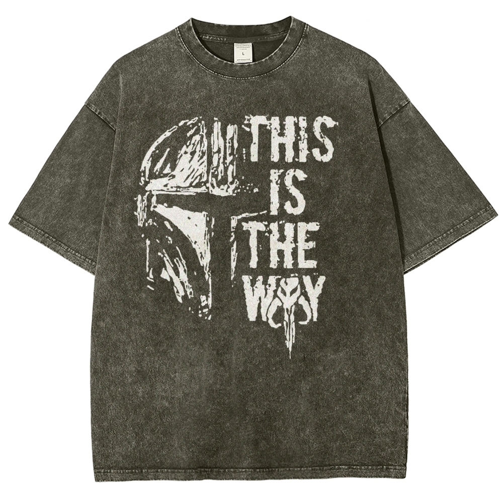 Sci-Fi Helmet & Code Washed T-Shirt 