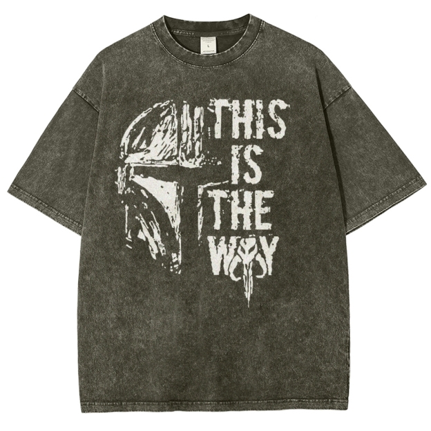 Sci-Fi Helmet & Code Washed T-Shirt 