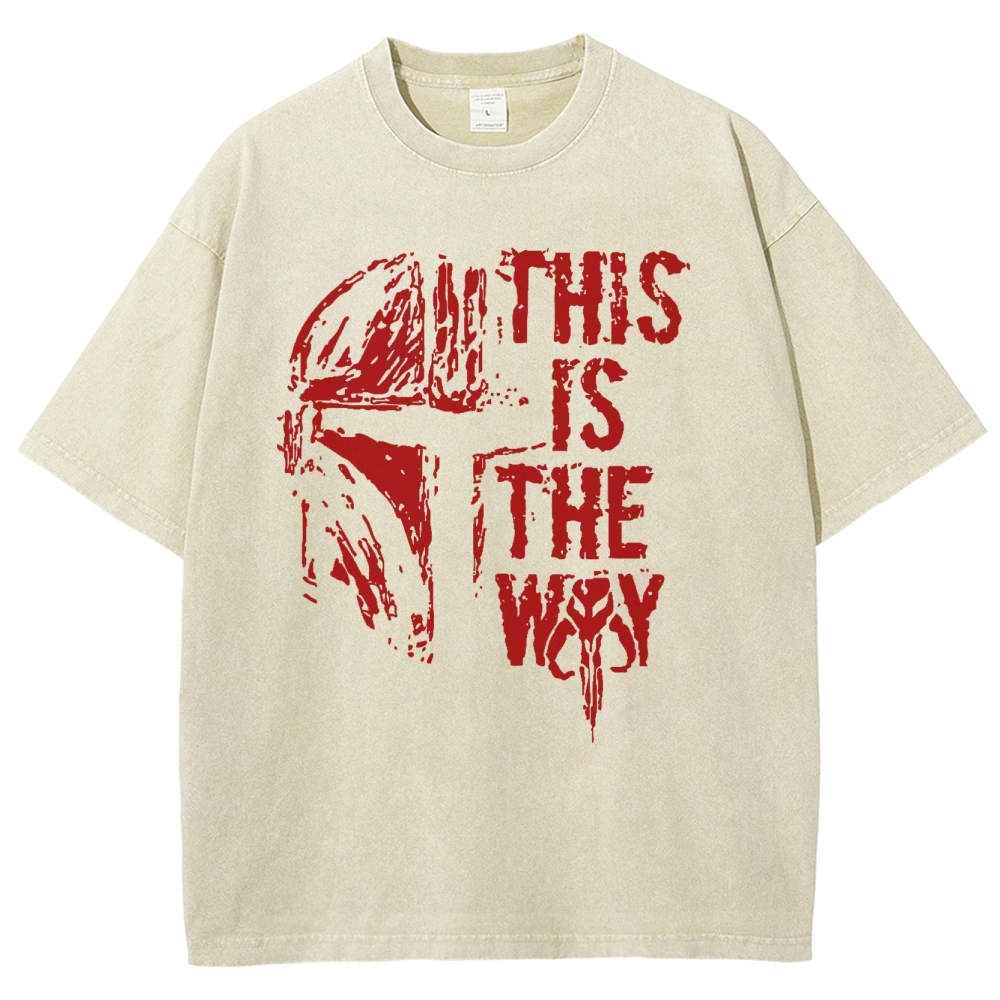 Sci-Fi Helmet & Code Washed T-Shirt 