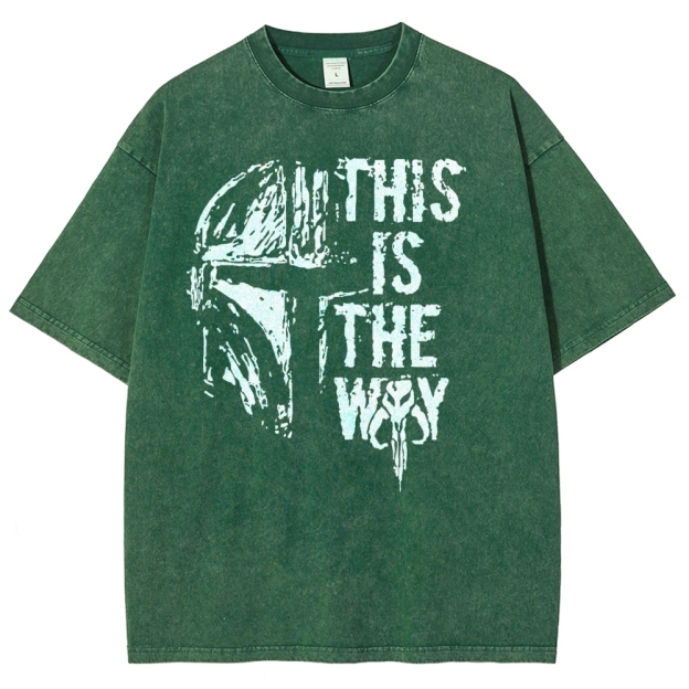 Sci-Fi Helmet & Code Washed T-Shirt 