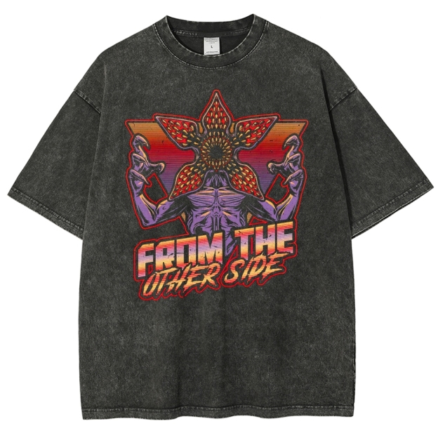 Dimensional Monster Vaporwave Washed T-Shirt 
