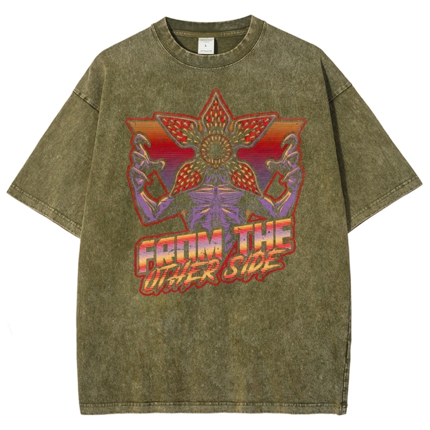 Dimensional Monster Vaporwave Washed T-Shirt 