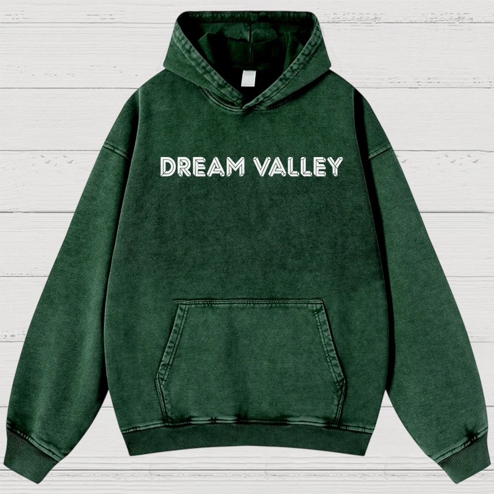 Dream Valley Surreal Landscape Graphic Washed Hoodies