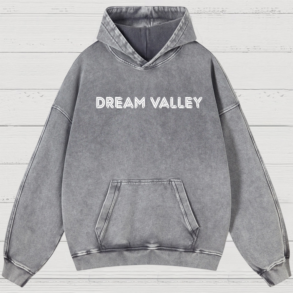Dream Valley Surreal Landscape Graphic Washed Hoodies