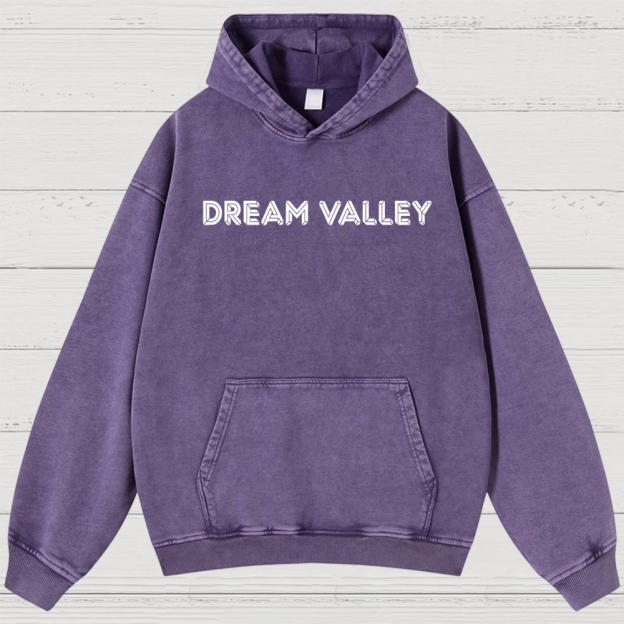 Dream Valley Surreal Landscape Graphic Washed Hoodies